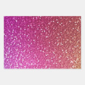 Hexagonaler Glitzer Rainbow Gradient Geschenkpapier Set (Vorderseite 3)