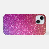 Hexagonaler Glitzer Rainbow Gradient iPhone 15 Hülle (Rückseite (Horizontal))