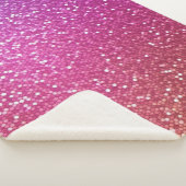 Hexagonaler Glitzer Rainbow Gradient Sherpadecke (3/4)