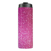 Hexagonaler Glitzer Rainbow Gradient Thermosbecher (Vorderseite)