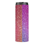 Hexagonaler Glitzer Rainbow Gradient Thermosbecher (Rückseite)