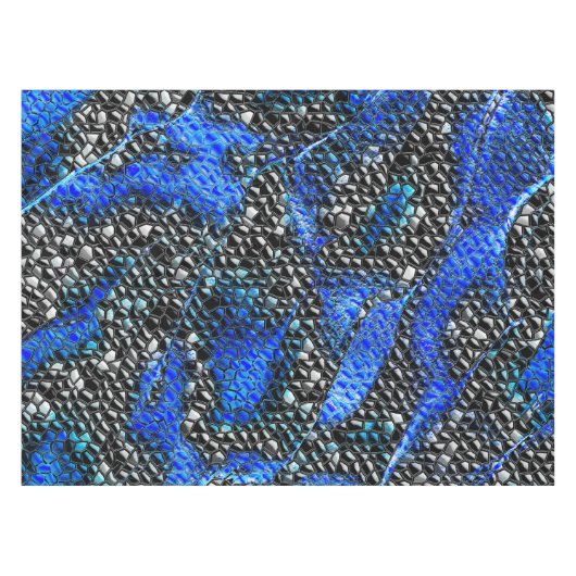Hexagonalmosaik oder Fisch, schwarz bis königsblau Tischdecke (Vorderseite (Horizontal))