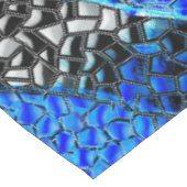 Hexagonalmosaik oder Fisch, schwarz bis königsblau Tischdecke (Schrägansicht)
