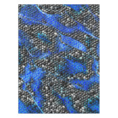 Hexagonalmosaik oder Fisch, schwarz bis königsblau Tischdecke (Vorderseite)