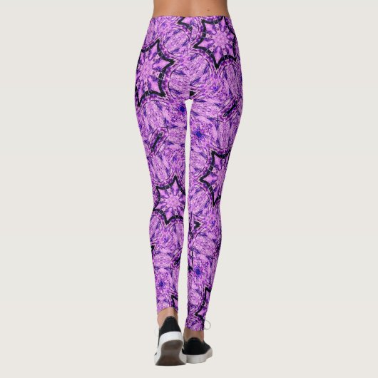Hexagone lila leggings (Rückseite)