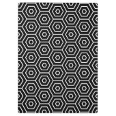 Hexagone masern geometrisches Muster Klemmbrett (Rückseite)