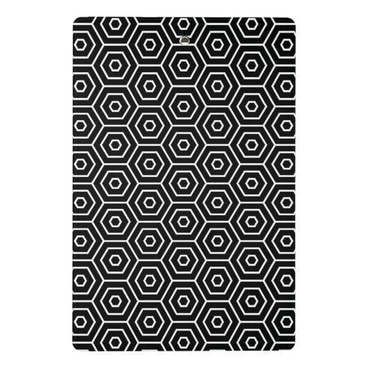 Hexagone masern geometrisches Muster Mini Klemmbrett (Rückseite)