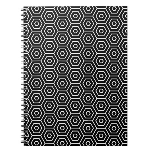 Hexagone masern geometrisches Muster Notizblock (Vorderseite)