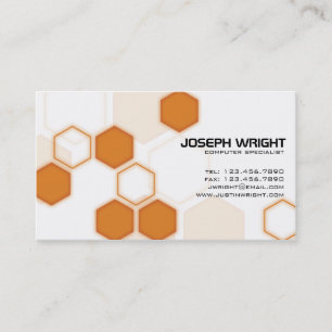 Hexagone - Orange Visitenkarte