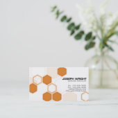 Hexagone - Orange Visitenkarte (Stehend Vorderseite)