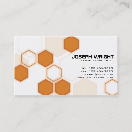 Hexagone - Orange Visitenkarte (Vorderseite)
