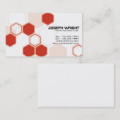 Hexagone - Rot Visitenkarte (Vorne/Hinten)
