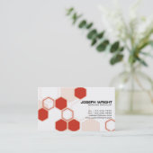 Hexagone - Rot Visitenkarte (Stehend Vorderseite)