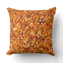 Hexagonmosaik an Flecken in rötlichen Tönen