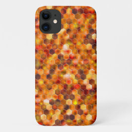 Hexagonmosaik an Stellen in rötlichen Tönen werfen Case-Mate iPhone Hülle