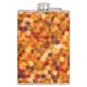 Hexagonmosaik an Stellen in rötlichen Tönen werfen Flachmann (Rückseite)