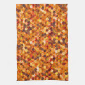 Hexagonmosaik an Stellen in rötlichen Tönen werfen Geschirrtuch (Vertikal)