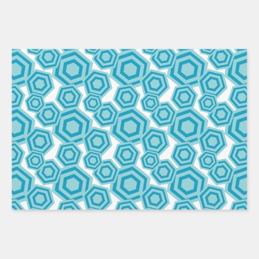 Hexagons Geschenkpapier Set (Vorderseite 2)
