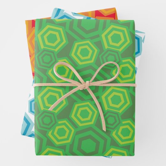 Hexagons Geschenkpapier Set (Beispiel)
