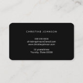 Hexagons Imitate Glitzer Biene auf schwarz Visitenkarte (Rückseite)