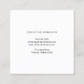 ・Hexagons Queen bee logo Square Business Card Quadratische Visitenkarte (Rückseite)