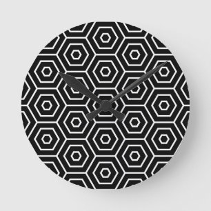 Hexagons texture geometric pattern runde wanduhr