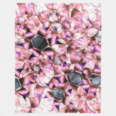 Hexagons, umgeben von rosa blütenähnlichen Formen Fleecedecke (Vorderseite)