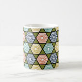 Hexagons und Dreiecke Kaffeetasse (Mittel)