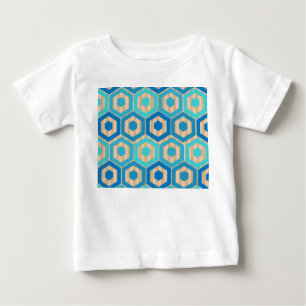 Hexagons und Streifen - Meer und Sand Baby T-shirt