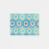 Hexagons und Streifen - Meer und Sand Post-it Klebezettel (Vorderseite)