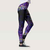 Hexagonzebra-Druck-Leggings auf Schwarzem Leggings (Rechts)