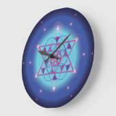 Hexagram, heilige Geometrie Große Wanduhr (Winkel)