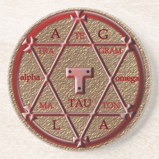Hexagram von solomon sandstein untersetzer (Vorne)