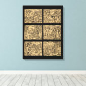 Hexaptych nach Guazzo 18x24 Leinwanddruck (Insitu (Holzboden))