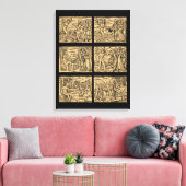 Hexaptych nach Guazzo 18x24 Leinwanddruck (Insitu (Wohnzimmer))