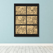 Hexaptych nach Guazzo 18x24 Leinwanddruck (Insitu (Holzboden))