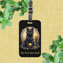 Hexchy Black Cat Luggage Tag