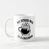 Hexchy Black Cauldron Design - Magical Potion Brew Kaffeetasse (Links)
