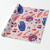 Hexchy Boho Mystical Wrapping Paper Geschenkpapier (Ungerollt)