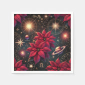 Hexchy Celestial Sky Poinsettia Découpage Napkins Serviette (Vorderseite)