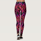Hexchy Devilish Pink Fire Flames Leggings (Rückseite)