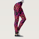 Hexchy Devilish Pink Fire Flames Leggings (Rechts)