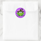 Hexchy Frog Lila Runder Aufkleber (Tasche)