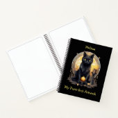 Hexchy Gothic Black Cat Sketchbook Notizblock (Innenseite)