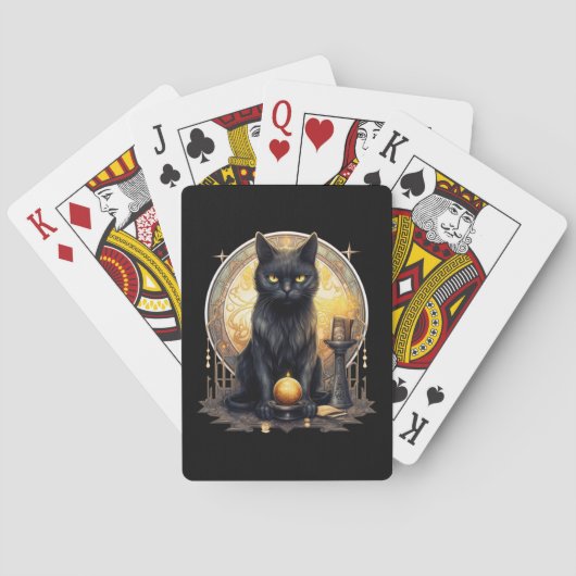 Hexchy Gothic Black Cat Spielkarten (Rückseite)