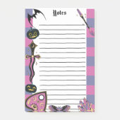 Hexchy Gothic Spooky Notepad Halloween Memo Pad Post-it Klebezettel (Vorderseite)