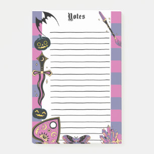 Hexchy Gothic Spooky Notepad Halloween Memo Pad Post-it Klebezettel