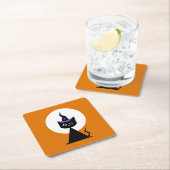 Hexchy Halloween Cat Rechteckiger Pappuntersetzer (Vor Ort)