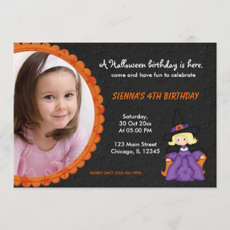 Hexchy Halloween Geburtstag Einladung