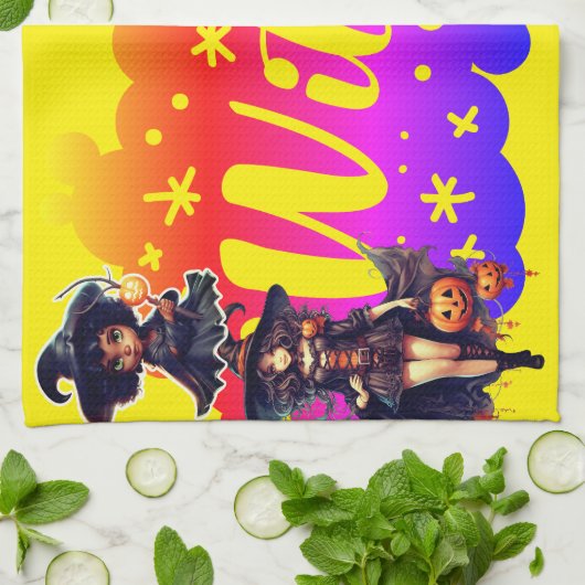 Hexchy Halloween Geschirrtuch (Gefaltet)